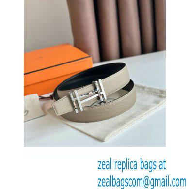 Hermes H au Carre belt buckle  &  Reversible leather strap 32 mm 03 2023